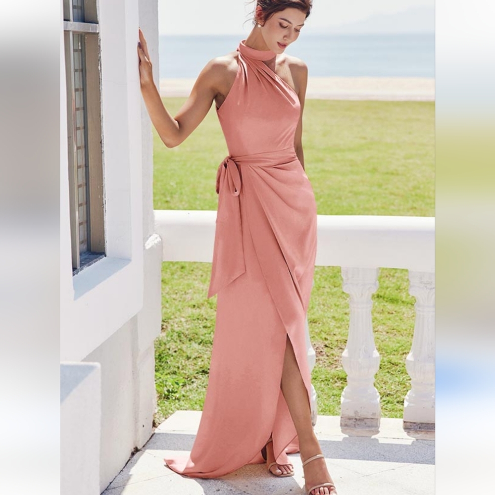 Stacees Dusty Pink Bridesmaid Dress Size Bust 36.5" (S-M)